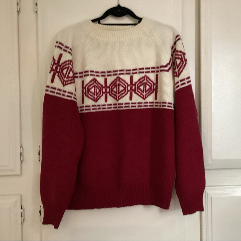 VTG Richman Brothers Red and White Crewneck Winter Sweater Men’s XL